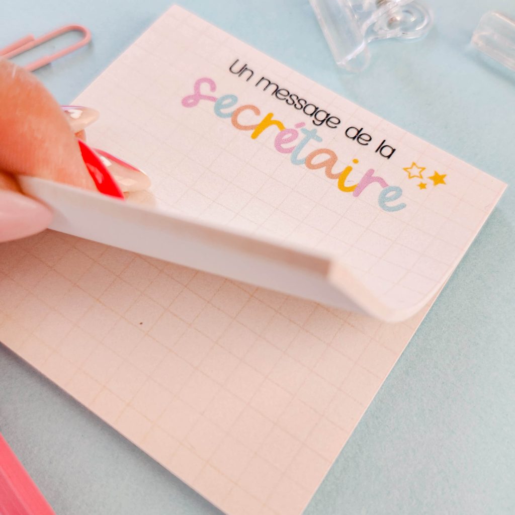 Message de la secrétaire