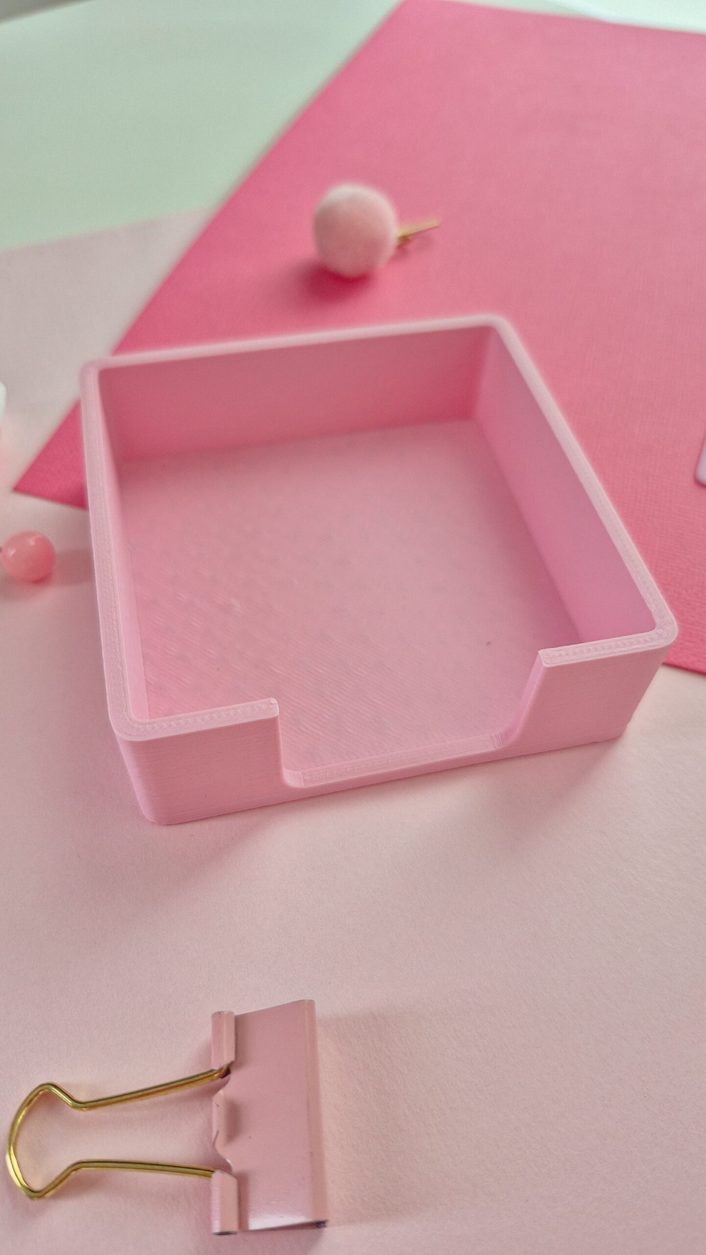 Support à post-it rose pâle – Image 3