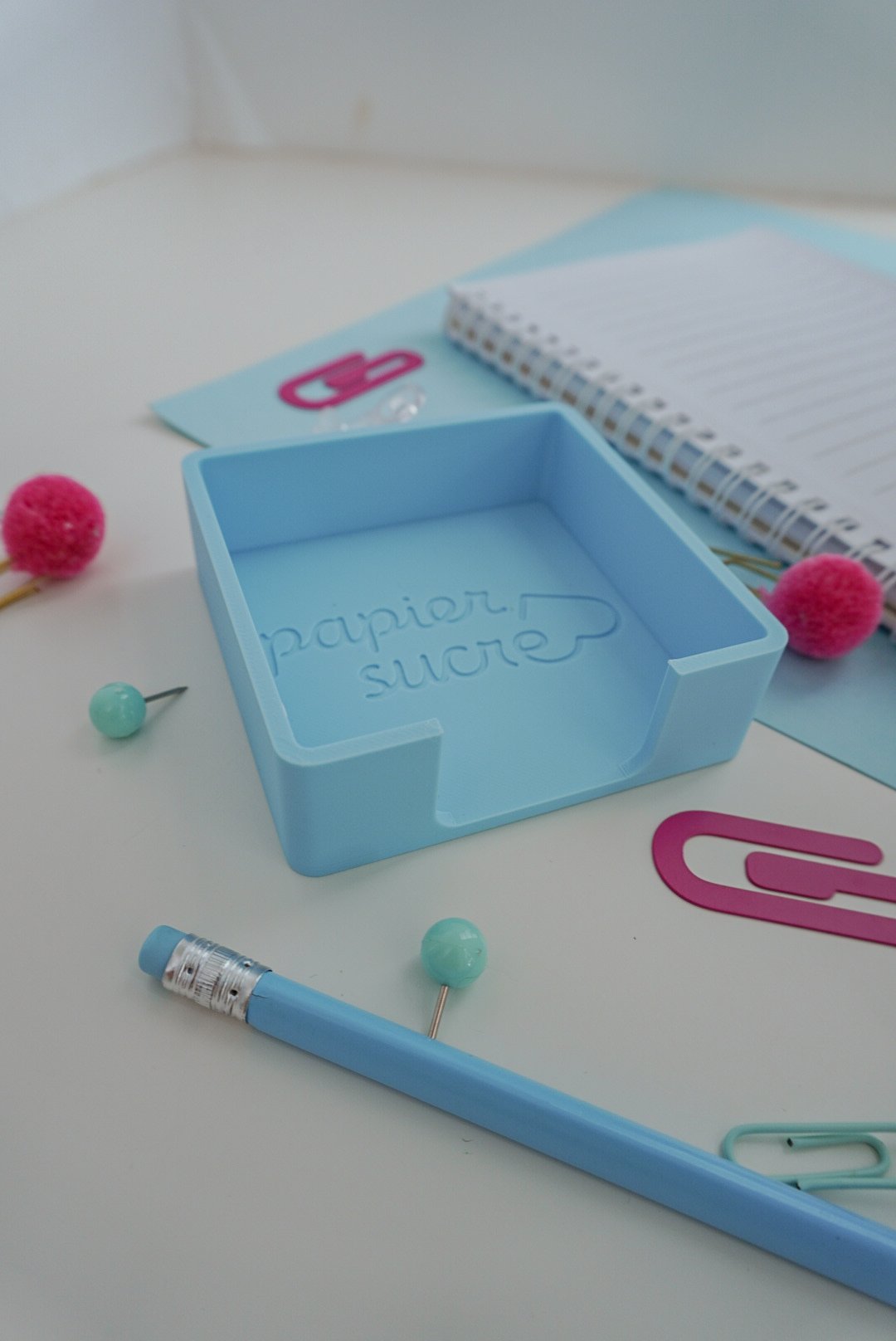 Support à post-it pastel ice