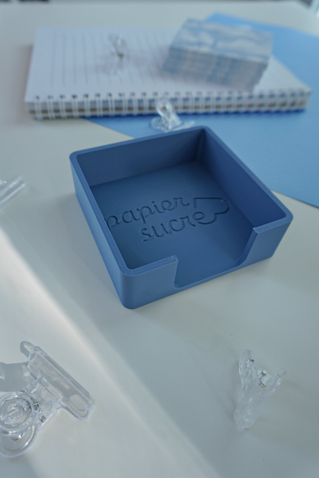 Support à post-it stone blue