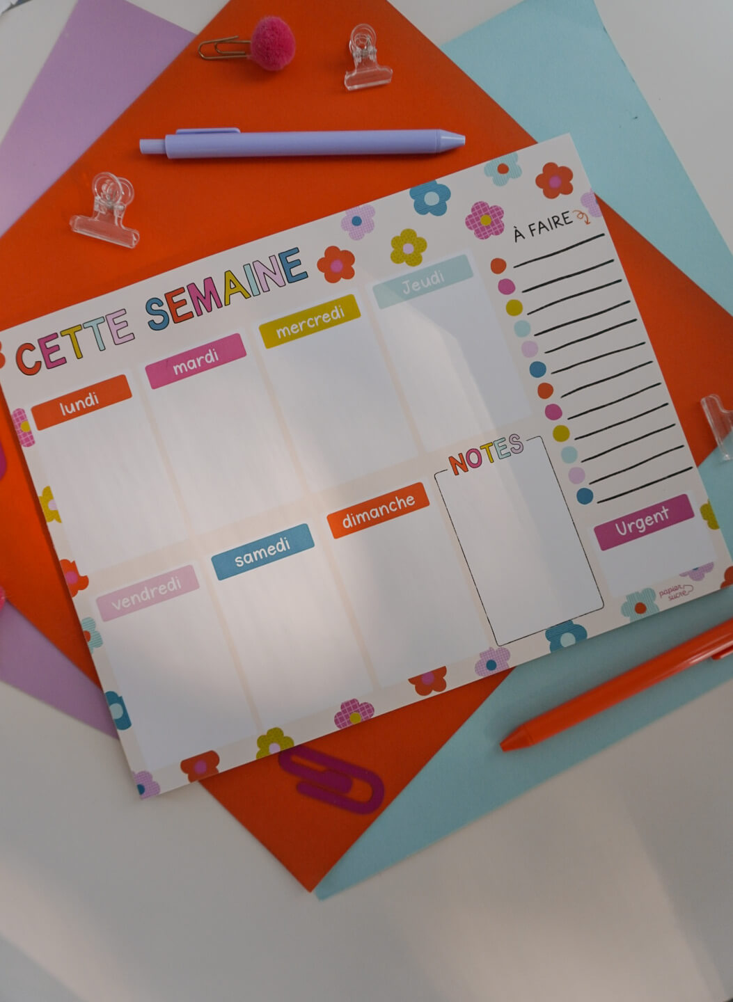 Semainier coloré